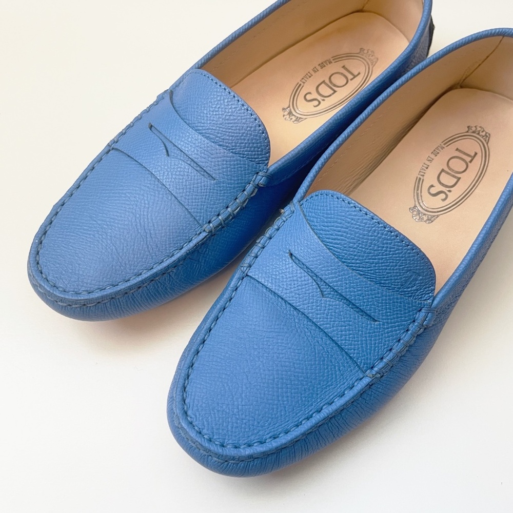 Tod’s Blue Penny Loafer Gommini Driving shoe